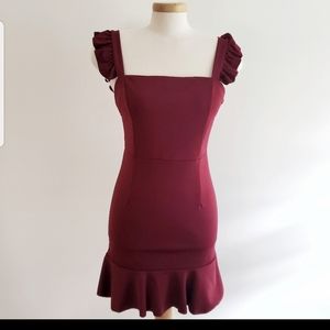 Zaful - dress Ruffles Maroon Size 4